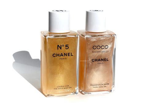 chanel no 5 body oil with glitter